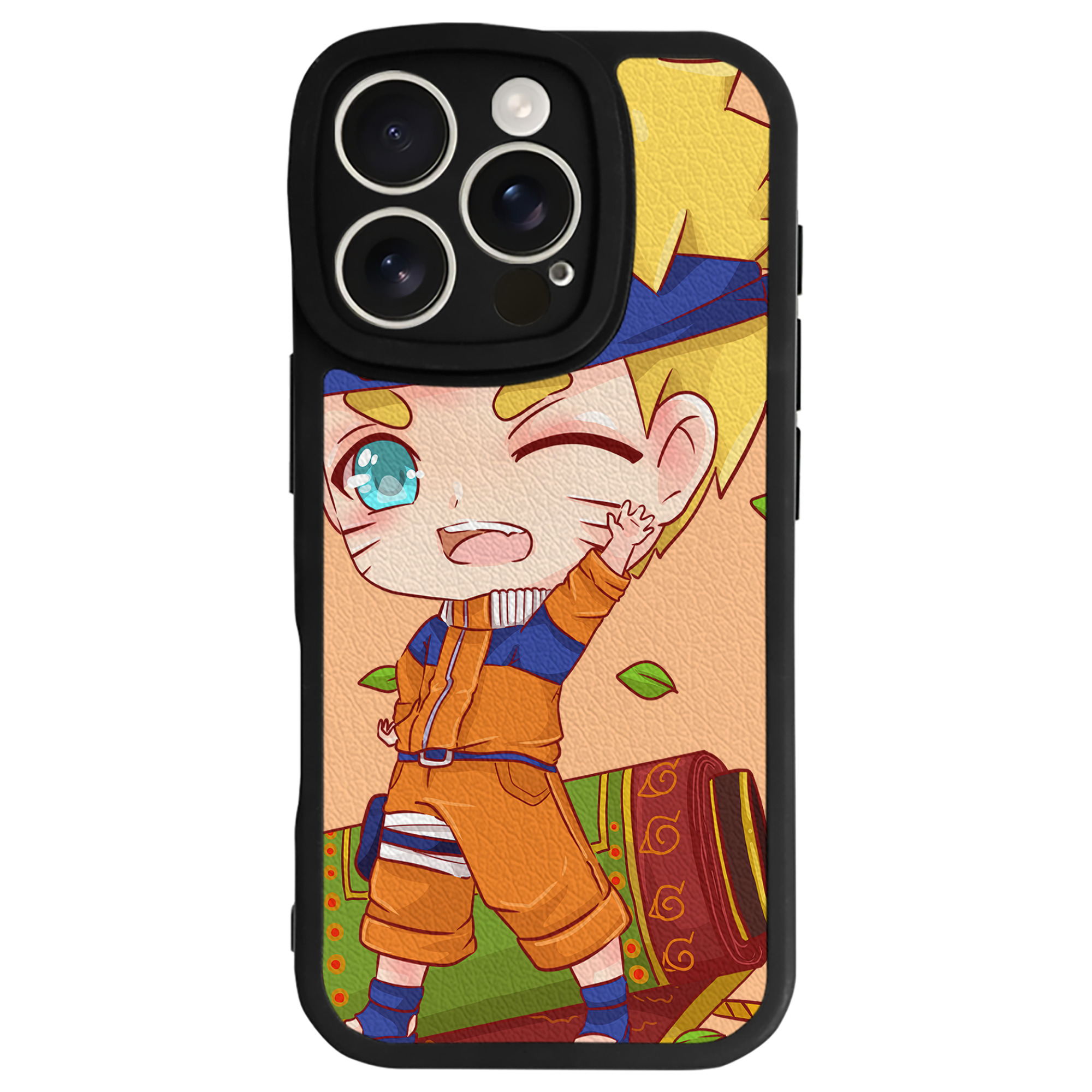 （画像用） NARUTO -ナルト- NARUTO -ナルト- 疾風伝 【iPhone 16シリーズ対応】シリコンスマホケース（レザー調） 材質：シリコン